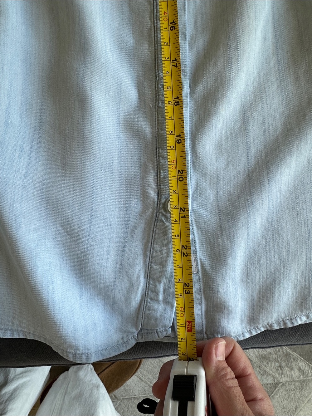 Rails Light Blue Ruffle Collar Button-Up Top - Picture 9 of 13